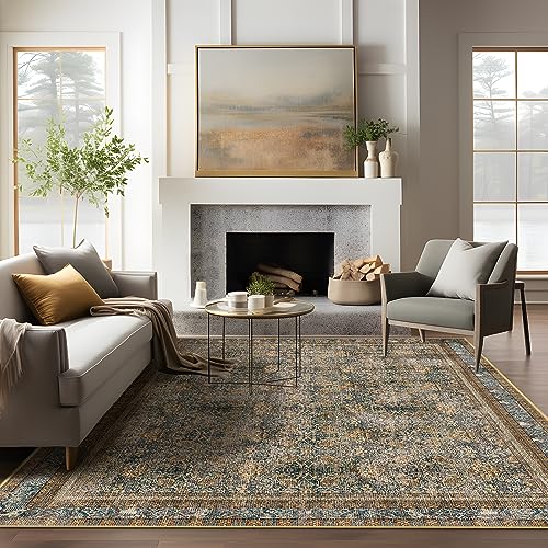 Art&Tuft Washable Rug, Anti-Slip Backing Abstract Area Rug 6x9, Stain  Resistant Rugs for Living Room, Foldable Machine Washable Area Rug