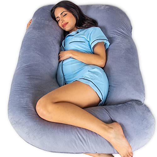 Pharmedoc Pregnancy Pillows - Jumbo Size Grey - Ultimate Body Support Pillow