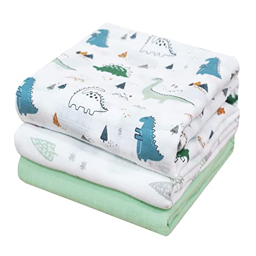 PHF 100% Cotton Baby Muslin Swaddle Blankets