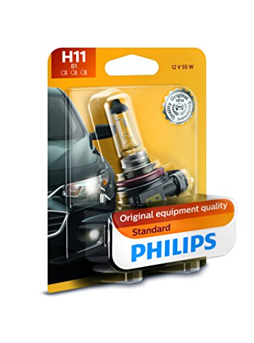 Philips 12362B1 H11 Standard Halogen Replacement Headlight Bulb, 1 Pack