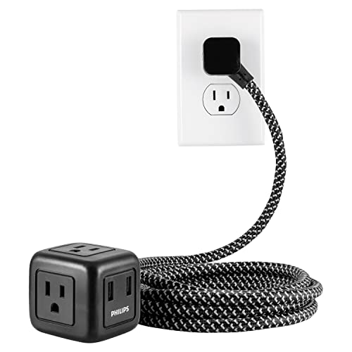 Philips 3-Outlet Extension Cord with 2 USB-A Ports
