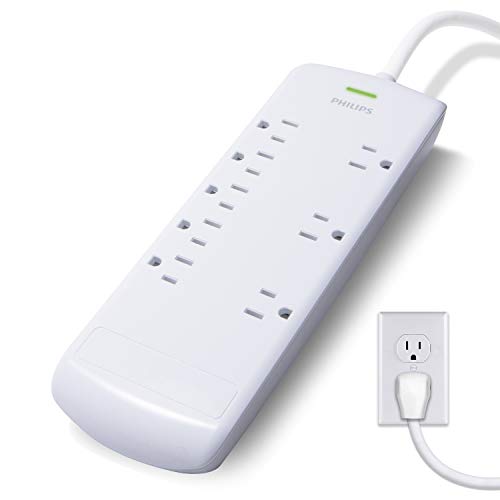 Philips 8-Outlet Surge Protector with Extension Cord