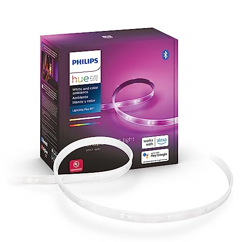 Philips Hue Smart Lightstrip Plus 2m/6ft Kit, Voice Compatible