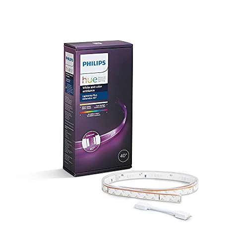  Philips Hue (1) 6-Foot Smart LED Light Strip Base Kit with (1)  Bridge - Flowing Multicolor Effect - Control with Hue App - Compatible with  Alexa, Google Assistant and Apple HomeKit 