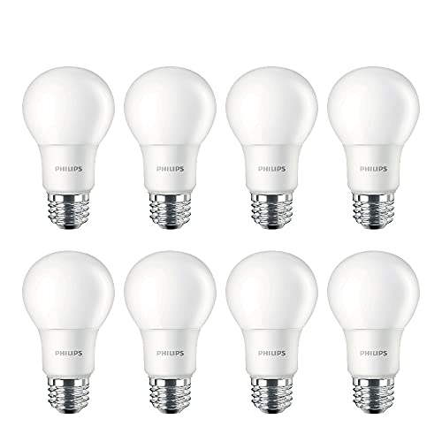 Philips LED Basic Frosted Non-Dimmable A19 Light Bulb - 8-Pack