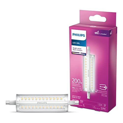 PHILIPS Non-Dimmable 14W Double-Ended Clear LED Bulb, Title 20 Compliant