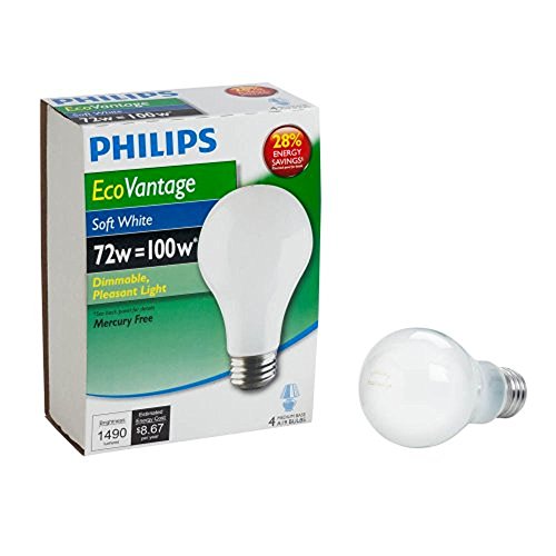 Phillips 72W A19 Soft White Dimmable Bulb Pack