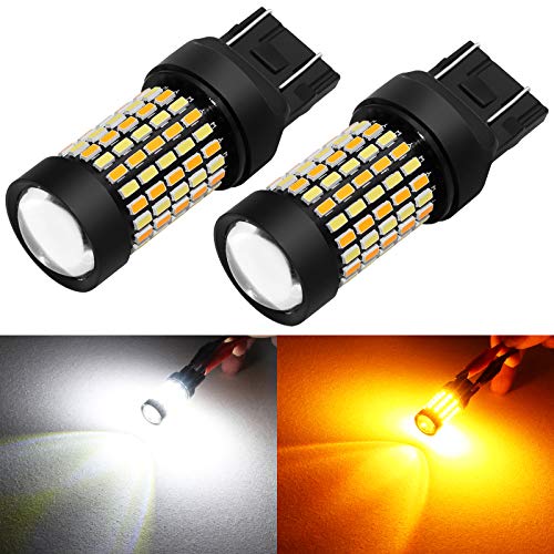 PHINLION Dual Color LED Bulbs for Car Turn Signal Lights