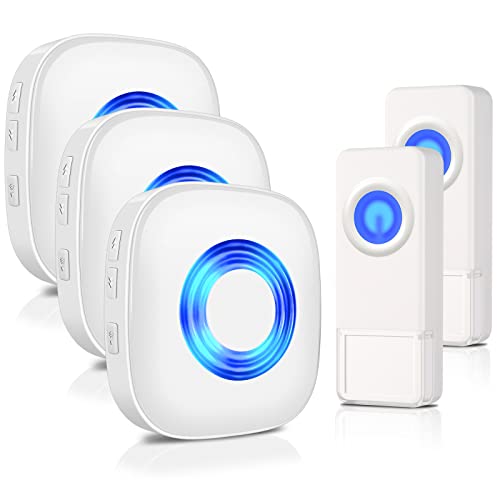 PHYSEN Wireless Doorbell with 3 Receivers