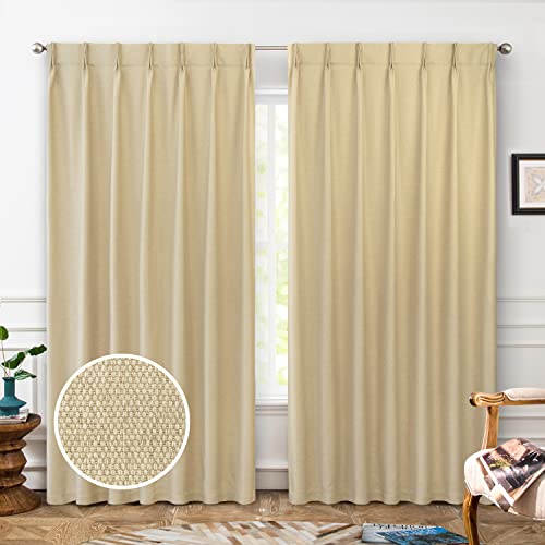 Pinch Pleat Blackout Curtains 84 Inches Long