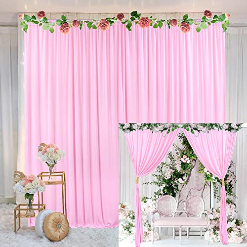 Pink Backdrop Curtain for Parties