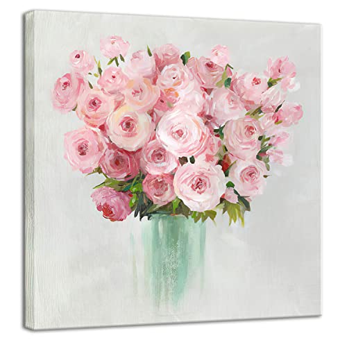 Pink Flowers Canvas Prints Wall Art