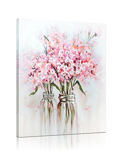 Pink Flowers Canvas Wall Art