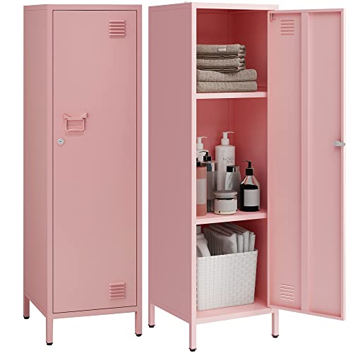 Pink Metal Locker Storage Cabinet