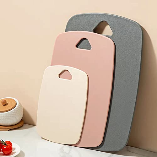 Shop for Kitchen Chopping Board Set of 3 with Dishwasher Safe, Anti-Skid  Eco-Friendly Wheat Straw Cutting Board Set in 3 Sizes, Safe for Vegetable  Fruits Meats Fish with Handle Hanging Hole at