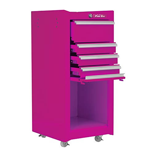 Pink Steel Rolling Tool/Salon Cart with Bulk Storage (PB1804R)