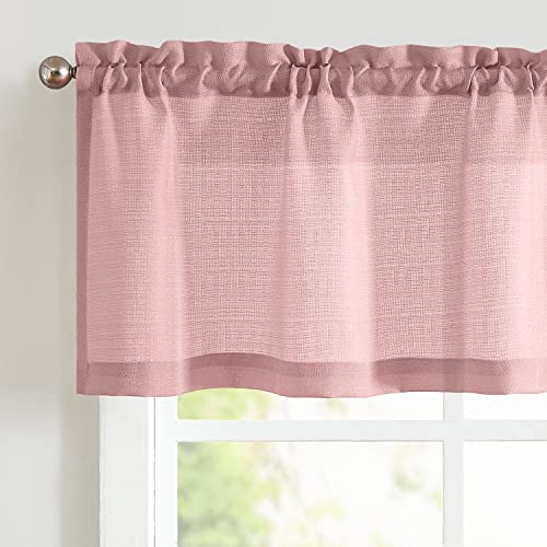 Pink Valance Curtain for Kitchen Living Room Bathroom