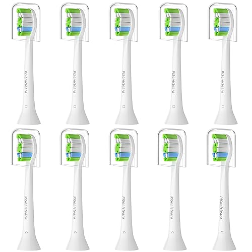 Pisonicleara Toothbrush Heads 10 Pack for Philips Sonicare
