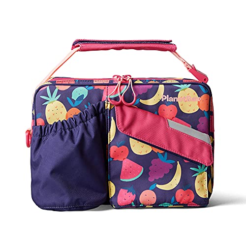 PlanetBox 5268305 Tutti Frutti Insulated Lunch Bag, 9 x 12 x 2.5 inches, Purple