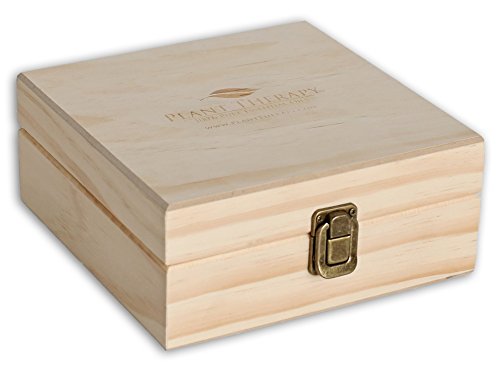 Wooden Essential Oil Storage Box - Holds 25 Bottles - Pine Wood Organizer