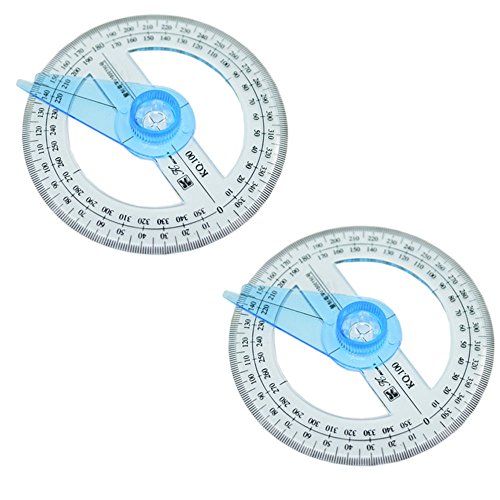 Plastic 360 Degree Protractor with Swing Arm