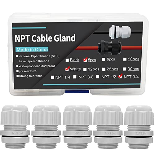 Plastic Long Large White Cable Gland Kit