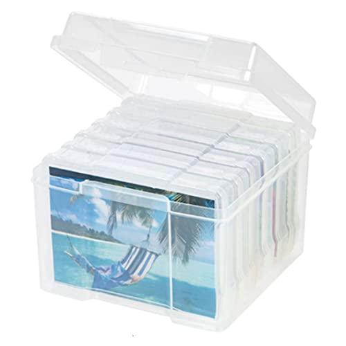 Plastic Photo Keeper Lockable Storage Box with 6 Inner Cases