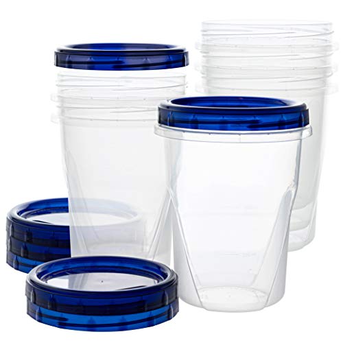 Tafura Twist Top Soup Storage Containers with Lids [16 Oz - 10