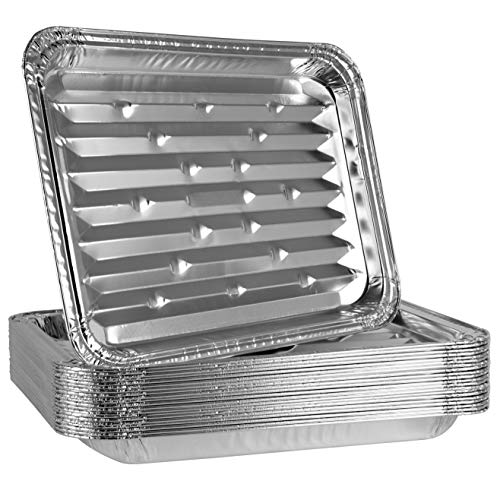 Plasticpro Grill Pans, Broiler Pans, Grill Liners, Pack of 10