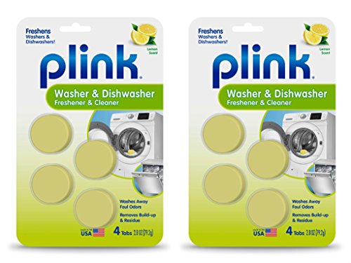Plink Washer & Dishwasher Freshener, Deodorizer & Cleaner, 8 Tablets