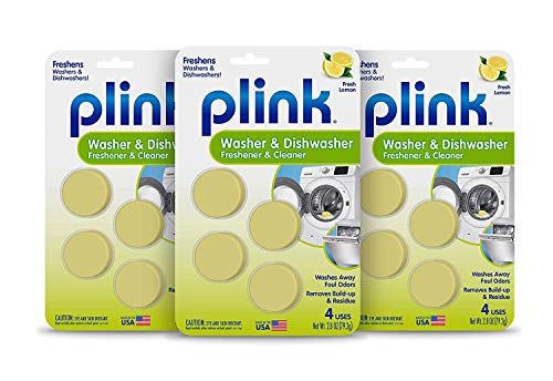 Plink Washer & Dishwasher Freshner & Cleaner, Pack of 3, 12 Count