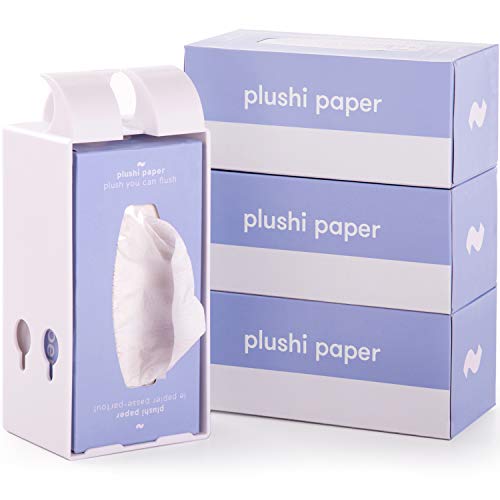 Plushi Paper Toilet Paper Holder + 4 Boxes 320 Wipes