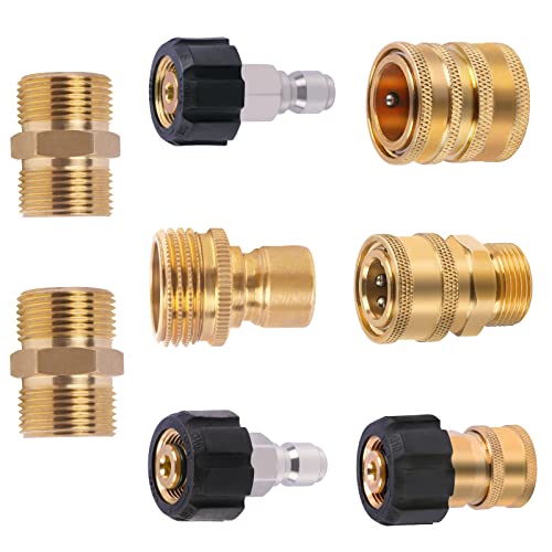 POHIR 8-Piece Pressure Washer Adapter Set with Swivel and Quick Connect