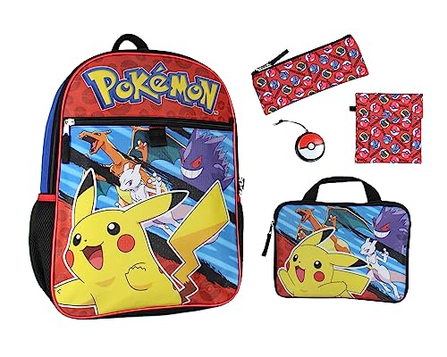 Pokemon 16" Backpack 5PC Combo Set