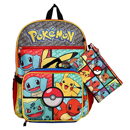 Thermos Pokemon Kids Insulated Soft Lunch Box Bag Pikachu Eevee Charmander  New