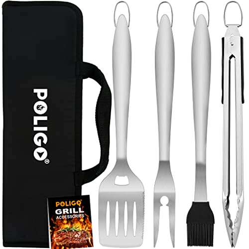 Kaluns 21-Pc BBQ Tools Grill Accessories Set with Case & Apron