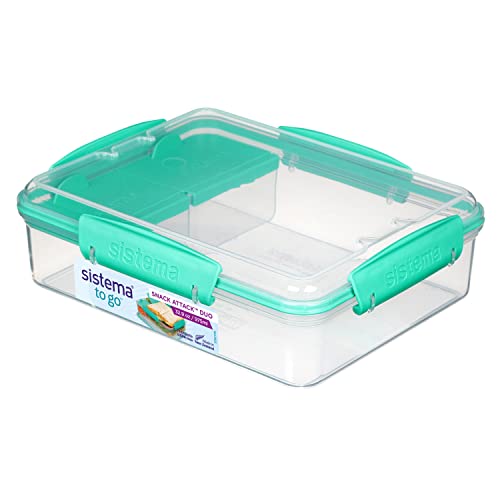 Polypropylene Lunch Box with Three Compartments - Assorted Colors