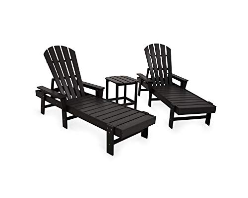 Polywood Chaise Set in Black