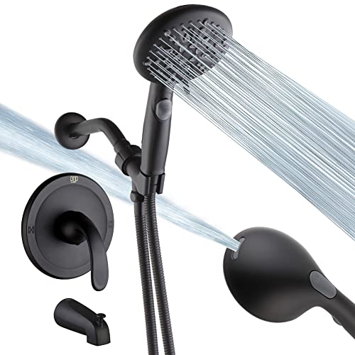 POP Matte Black Tub Shower Faucet Set
