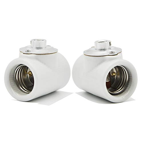 Porcelain E26 Twin Light Socket with Bushing