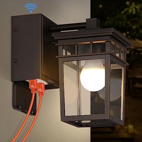 Porch Light with GFCI Outlet Built in