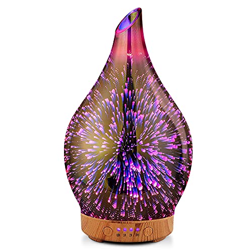 Porseme 3D Firework Glass Aromatherapy Ultrasonic Humidifier