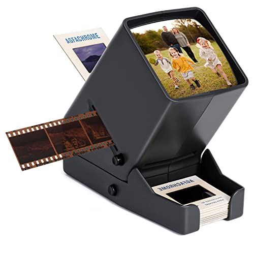 Portable 35mm Slide Viewer with 3X Magnification and LED Illumination