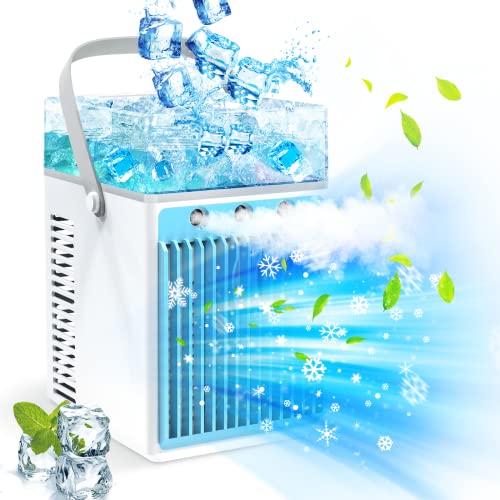Portable 4-in-1 Air Conditioner with Rechargeable Evaporative Personal Cooler