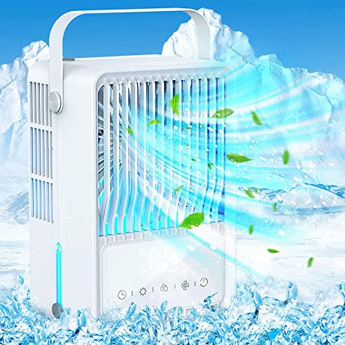 Portable 4-in-1 Evaporative Air Cooler with 600ml Water Tank