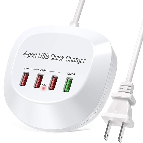 Portable 4 Port USB Charger for Multiple Devices