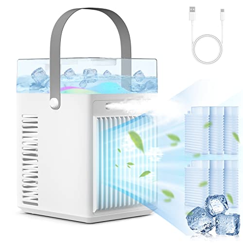 Portable Air Conditioner Fan with Humidifier & LED Light