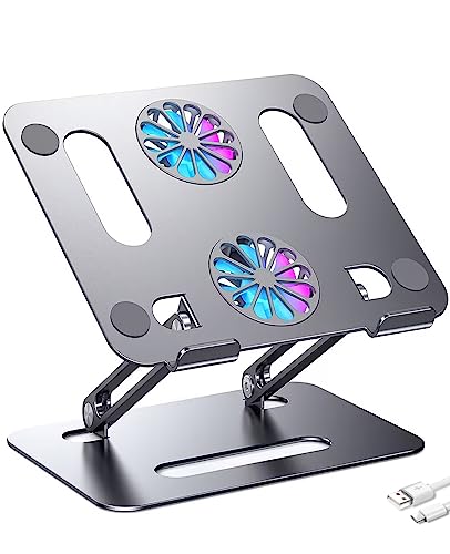 Portable Aluminum Laptop Stand with Cooling Fan