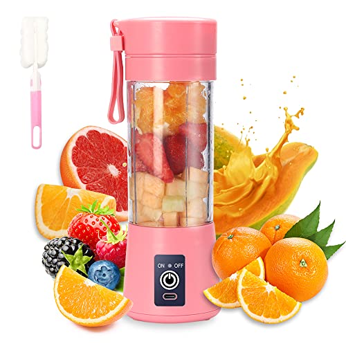 DoubleCare USB Mini Blender Cup - 380ml, Pink