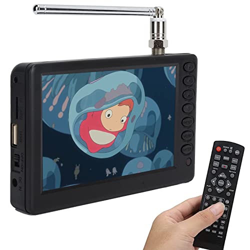 Portable Car TV with Remote Control and Rechargeable Battery